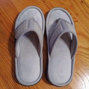 Isotoner Mesh Mia Gray Thong Slippers